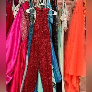 Ashley Lauren red jumpsuit